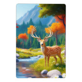 Golden Deer Stehend im Wald-987679 Mini Klemmbrett (Rückseite)