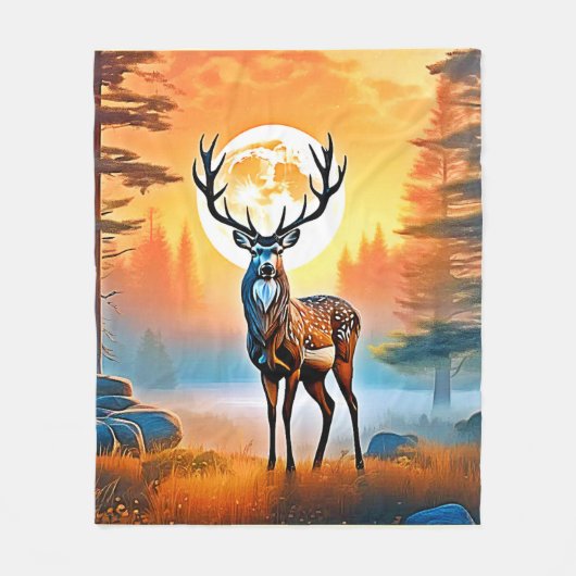 Golden Deer Twilight Peak Fleecedecke (Vorderseite)