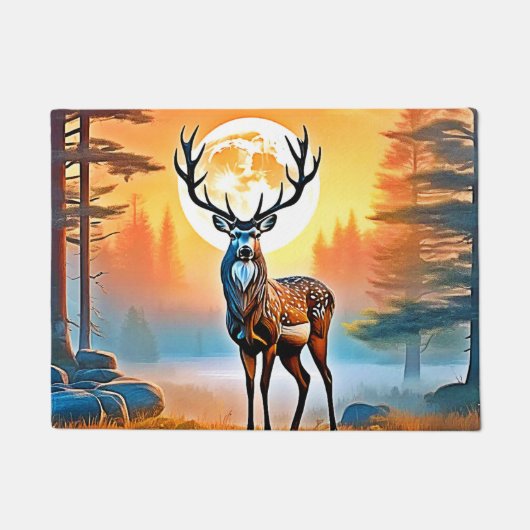 Golden Deer Twilight Peak Fußmatte (Vorderseite)