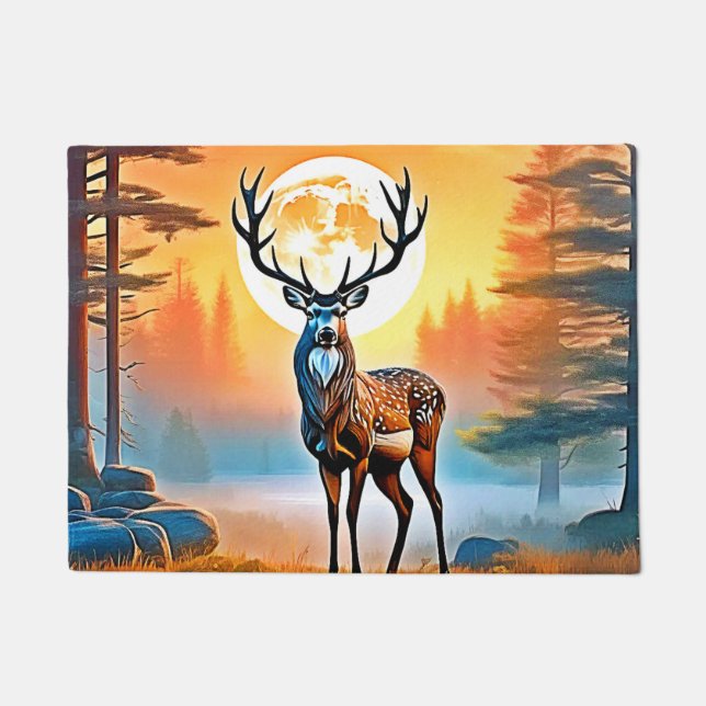 Golden Deer Twilight Peak Fußmatte (Vorderseite)