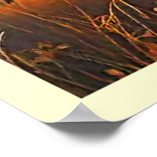 Golden Deer Twilight Peak Poster (Ecke)