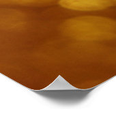 Golden defokussierter Glitzer, funkelnde Textur. Poster (Ecke)