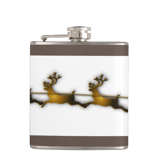 Golden Dei Weihnachten Flachmann (Vorderseite)