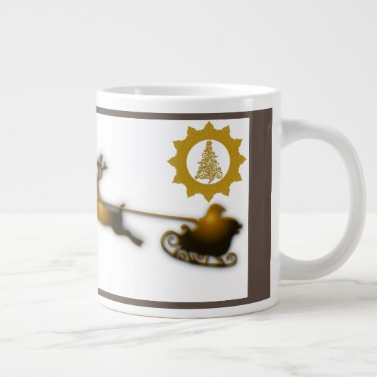 Golden Dei Weihnachten Jumbo-Tasse (Rechts)