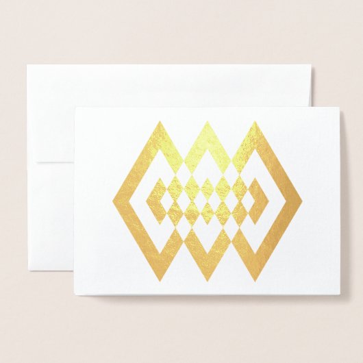 Golden Deko Shapes Foil Card Folienkarte (Vorderseite mit Umschlag)