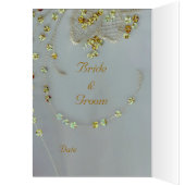 Golden Deko Wedding Menu Card (Innen (Links))