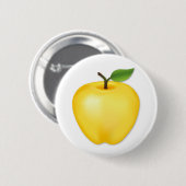 Golden Delicious Apfel Button (Vorne & Hinten)