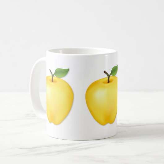 Golden Delicious Apple Kaffeetasse (Vorderseite Links)
