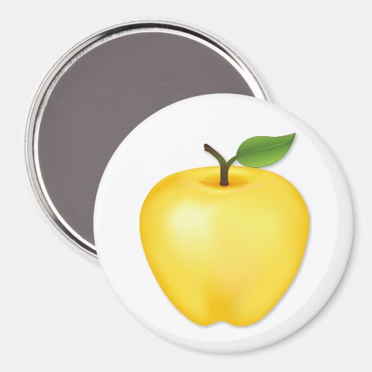 Golden Delicious Apple Magnet (Vorderseite/Rückseite)
