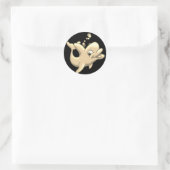 Golden Delphin Classic Round Sticker (Tasche)