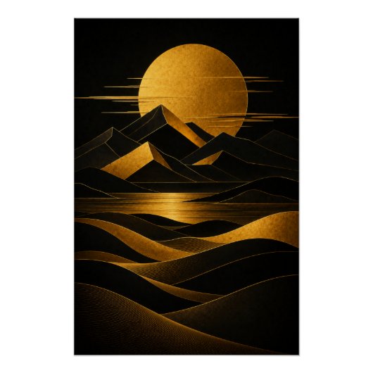 Golden Desert Horizon Poster (Vorderseite)