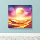 Golden Desert Moonlight – Back to School Art Leinwanddruck (Insitu (Holzboden))