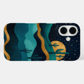 Golden Desert Nightscape - Abstrakte Kakteen Art Case-Mate iPhone Hülle (Rückseite (Horizontal))