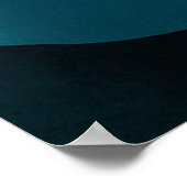 Golden Desert Nightscape - Abstrakte Kakteen Art Poster (Ecke)