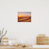 Golden Desert Sand Dunes Sunset Horizon Poster (Küche)