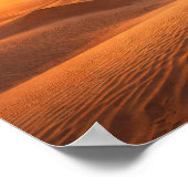 Golden Desert Sand Dunes Sunset Horizon Poster (Ecke)