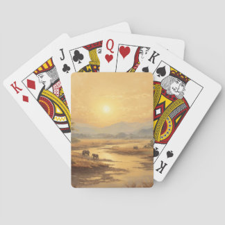 Golden Desert Sunset Dunes Playing Cards Spielkarten