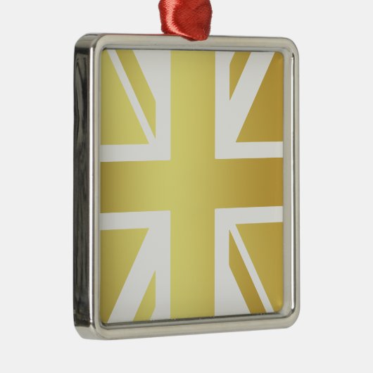 Golden Design Union Jack British Flag Ornament Aus Metall (Rechts)