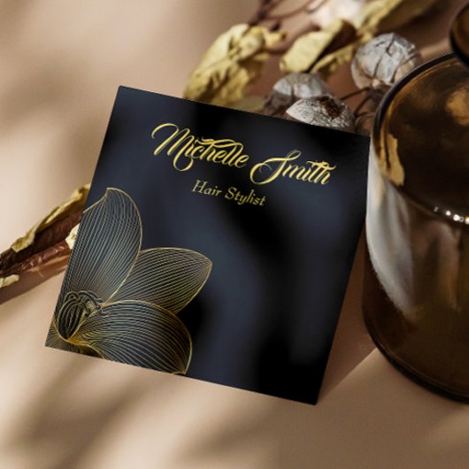 Golden Details Arzt Instagram Qr Code Quadratische Visitenkarte