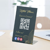 Golden Details Esthetiker Qr Code Social Media Sockelschild