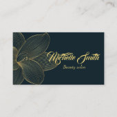 Golden Details Esthetiker Qr Code Social Media Visitenkarte (Vorderseite)