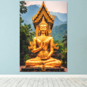 Golden Dhamma in the Northern Hills Leinwanddruck (Insitu (Holzboden))