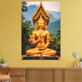 Golden Dhamma in the Northern Hills Leinwanddruck (Insitu (Wohnzimmer))