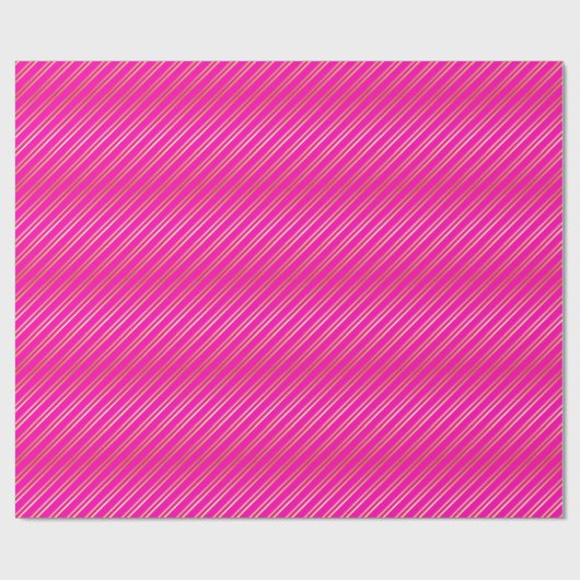 Golden Diagonal Streifen auf Rosa oder Ihre eigene Geschenkpapier (Flach)