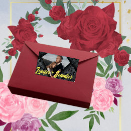 Golden Diamond Moderne Elegante Hochzeit nach Maß Adressaufkleber