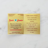 Golden Diamond Moderne Elegante Hochzeit nach Maß Ankündigung (Innenseite)