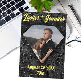 Golden Diamond Moderne Elegante Hochzeit nach Maß Einladung