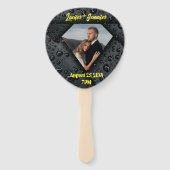 Golden Diamond Moderne Elegante Hochzeit nach Maß Fächer (Vorderseite)