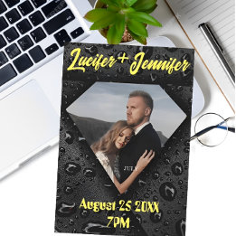 Golden Diamond Moderne Elegante Hochzeit nach Maß Save The Date