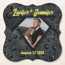 Golden Diamond Moderne Elegante Hochzeit nach Maß Untersetzer