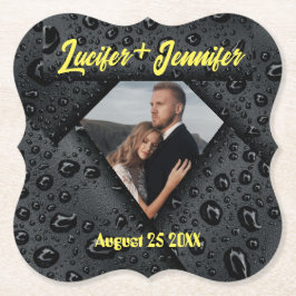 Golden Diamond Moderne Elegante Hochzeit nach Maß Untersetzer