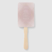 Golden Diamond Pink Geometric Deko Gatsby Wedding Fächer (Rückseite)