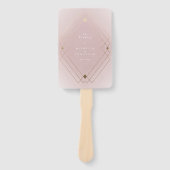 Golden Diamond Pink Geometric Deko Gatsby Wedding Fächer (Vorderseite)