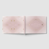 Golden Diamond Pink Geometric Deko Gatsby Wedding Gästebuch (Voll)