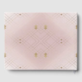 Golden Diamond Pink Geometric Deko Gatsby Wedding Gästebuch (Rückseite)