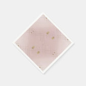 Golden Diamond Pink Geometric Deko Gatsby Wedding Serviette (Ecke)