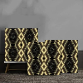 Golden Diamond Radiance gold geometric art Fliese