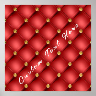 Golden Diamond Tufliter Leder benutzerdefinierten Poster
