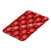 Golden Diamond Tufliter Leder Textname Red Magnet (Linke Seite)