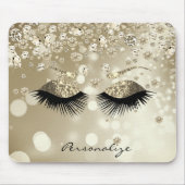 Golden Diamond und Gold Glitzer Eyes Mousepad (Vorne)