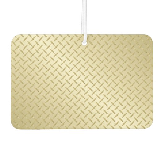 Golden Diamondplate Metal Look Autolufterfrischer (Vorderseite)