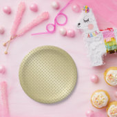 Golden Diamondplate Metal Look Pappteller (Party)