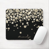 Golden Diamonds auf Black Mousepad (Mit Mouse)