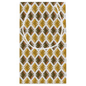 Golden Diamonds Graphic Gems Pattern Kleine Geschenktüte (Rückseite)