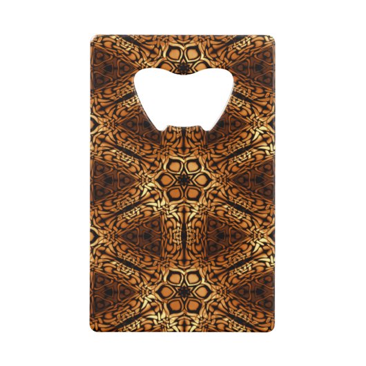 Golden Diamonds Muster Abstrakt Geldbeutel Flaschenöffner (Vorderseite)