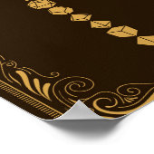 Golden Dice Sword Tabletop RPG Poster (Ecke)